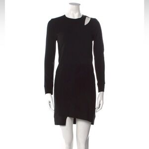 IRO Black Cutout Long Sleeve Dress